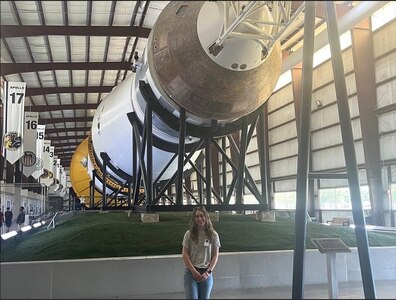 Saturn V Rocket Display at George W.S. Abbey Rocket Park at NASA Johnson Space Center