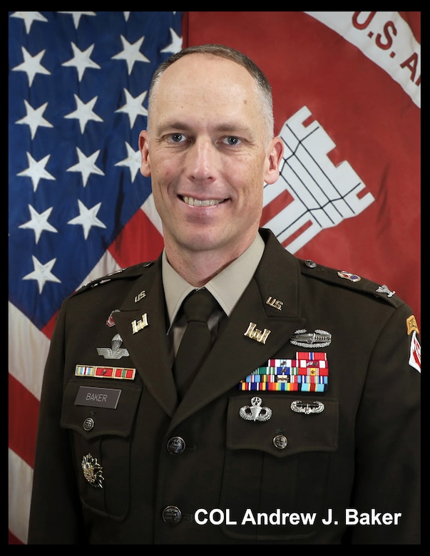 Col. Andrew Baker assumed command of the Los Angeles District on July 14, 2023, and became the district's 64th commander.