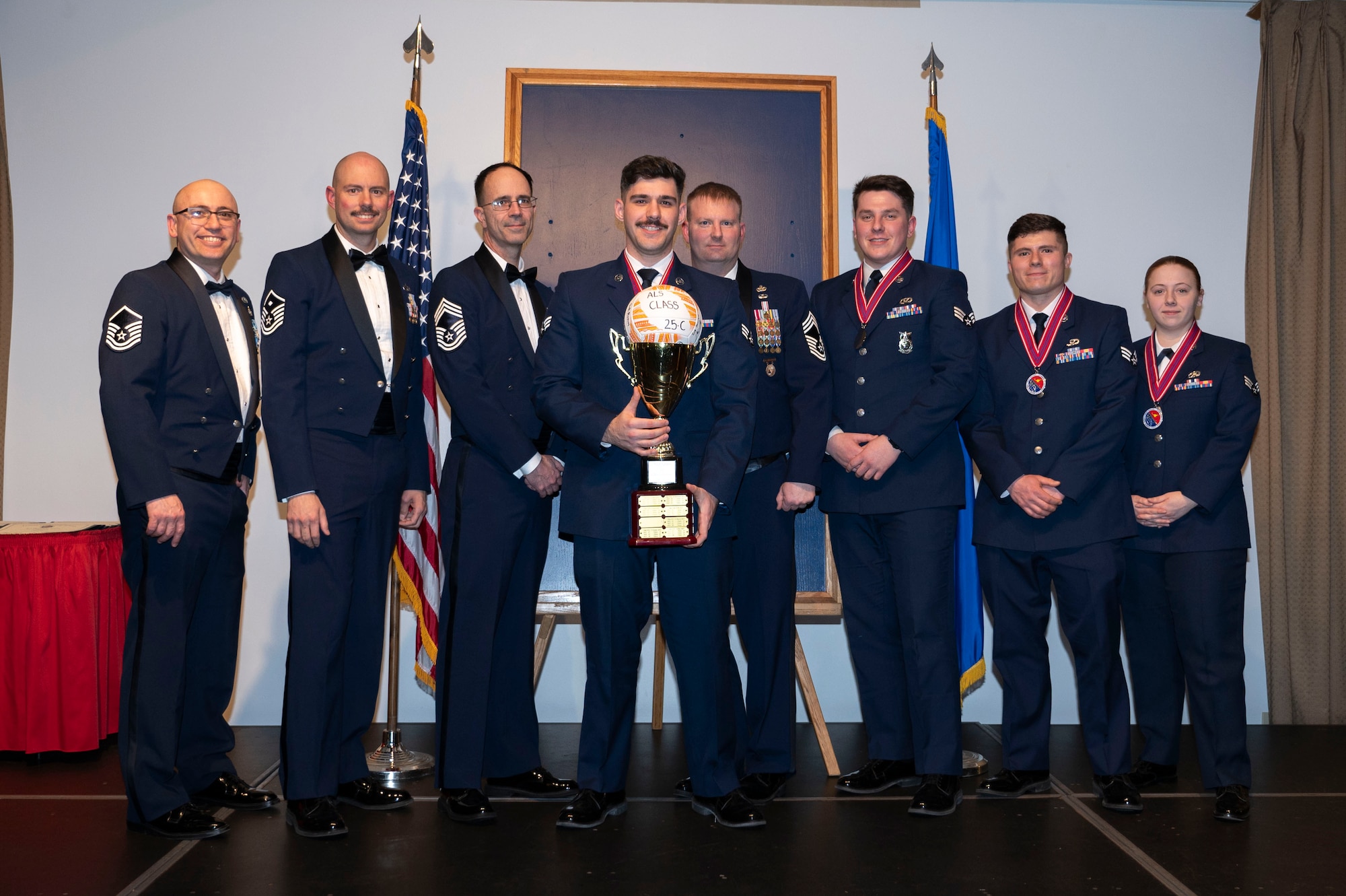 ALS class 25-C students celebrate graduation at Grand Forks AFB