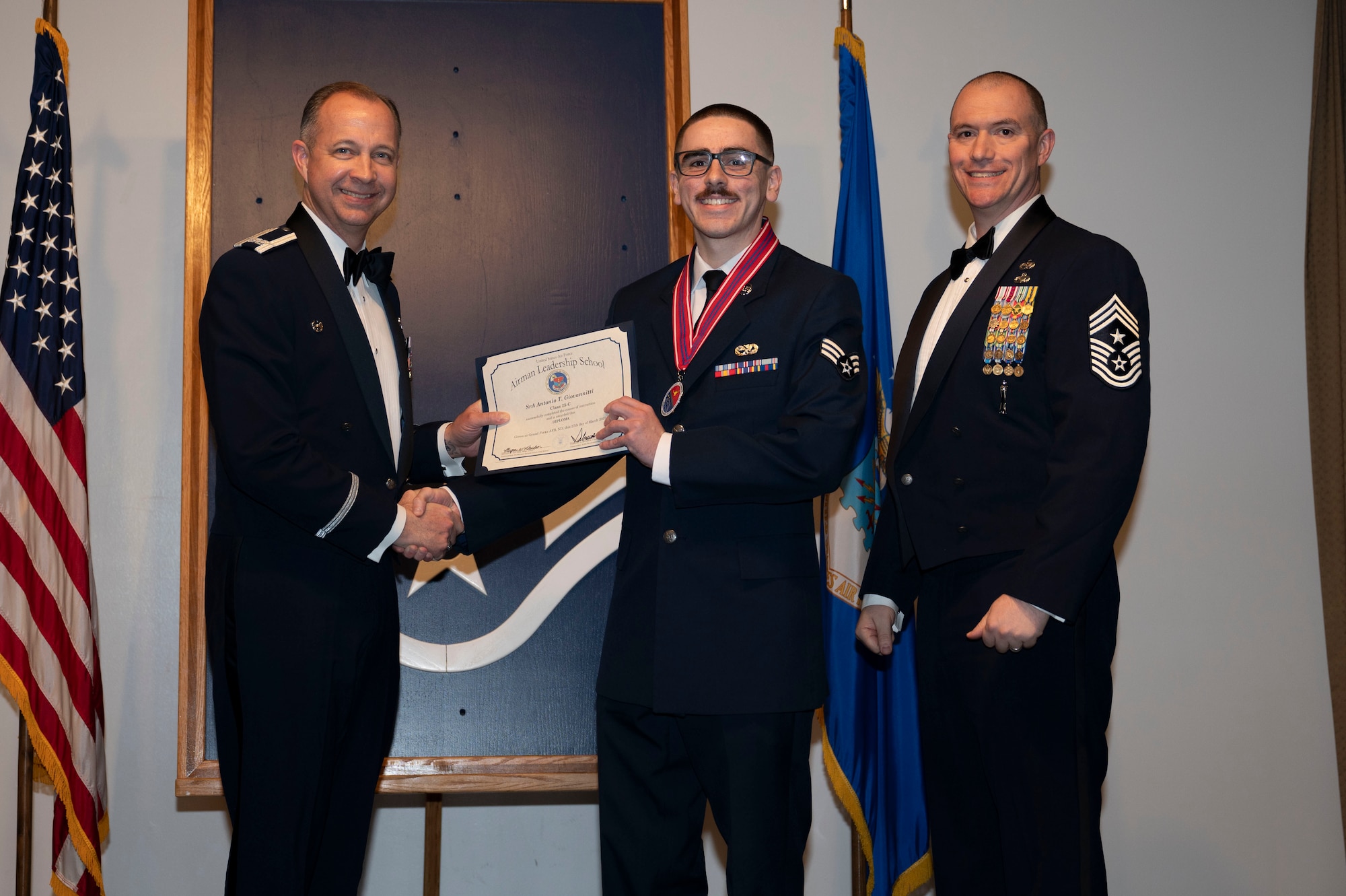 ALS class 25-C students celebrate graduation at Grand Forks AFB