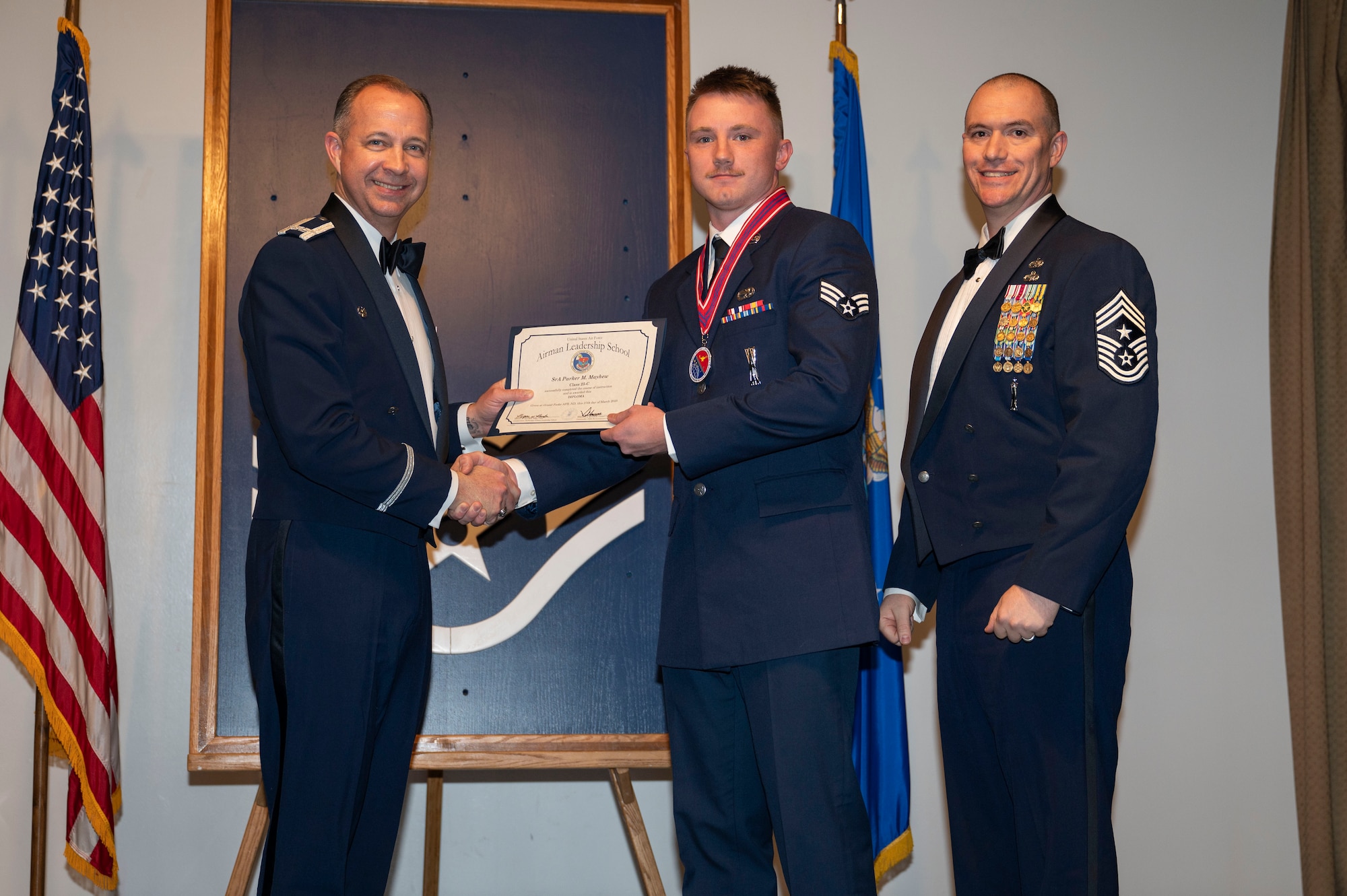 ALS class 25-C students celebrate graduation at Grand Forks AFB
