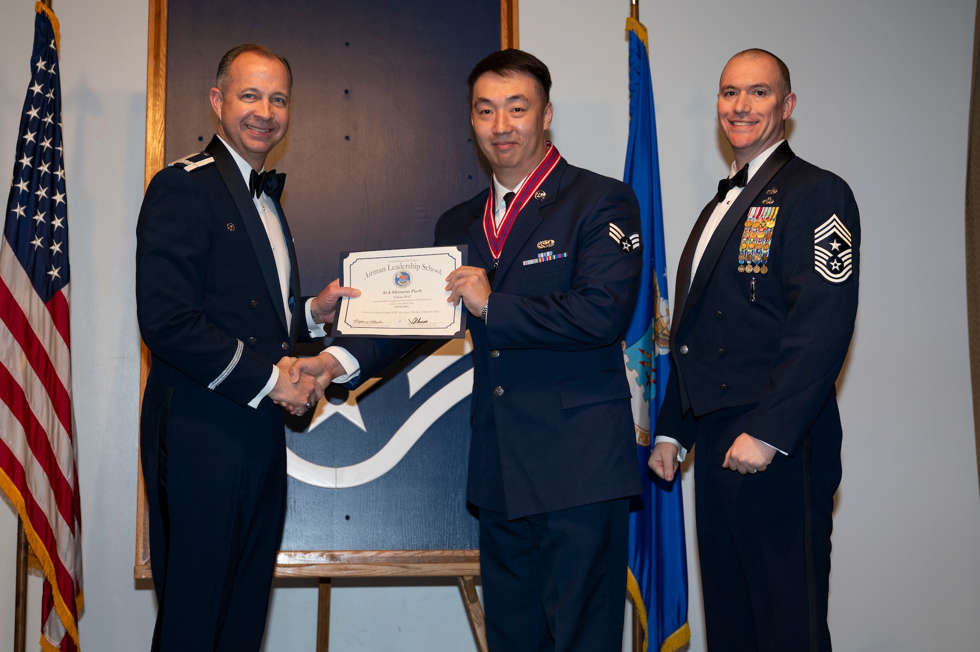 ALS class 25-C students celebrate graduation at Grand Forks AFB
