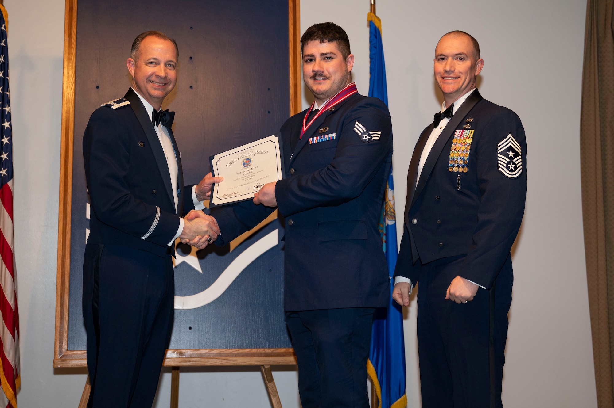 ALS class 25-C students celebrate graduation at Grand Forks AFB