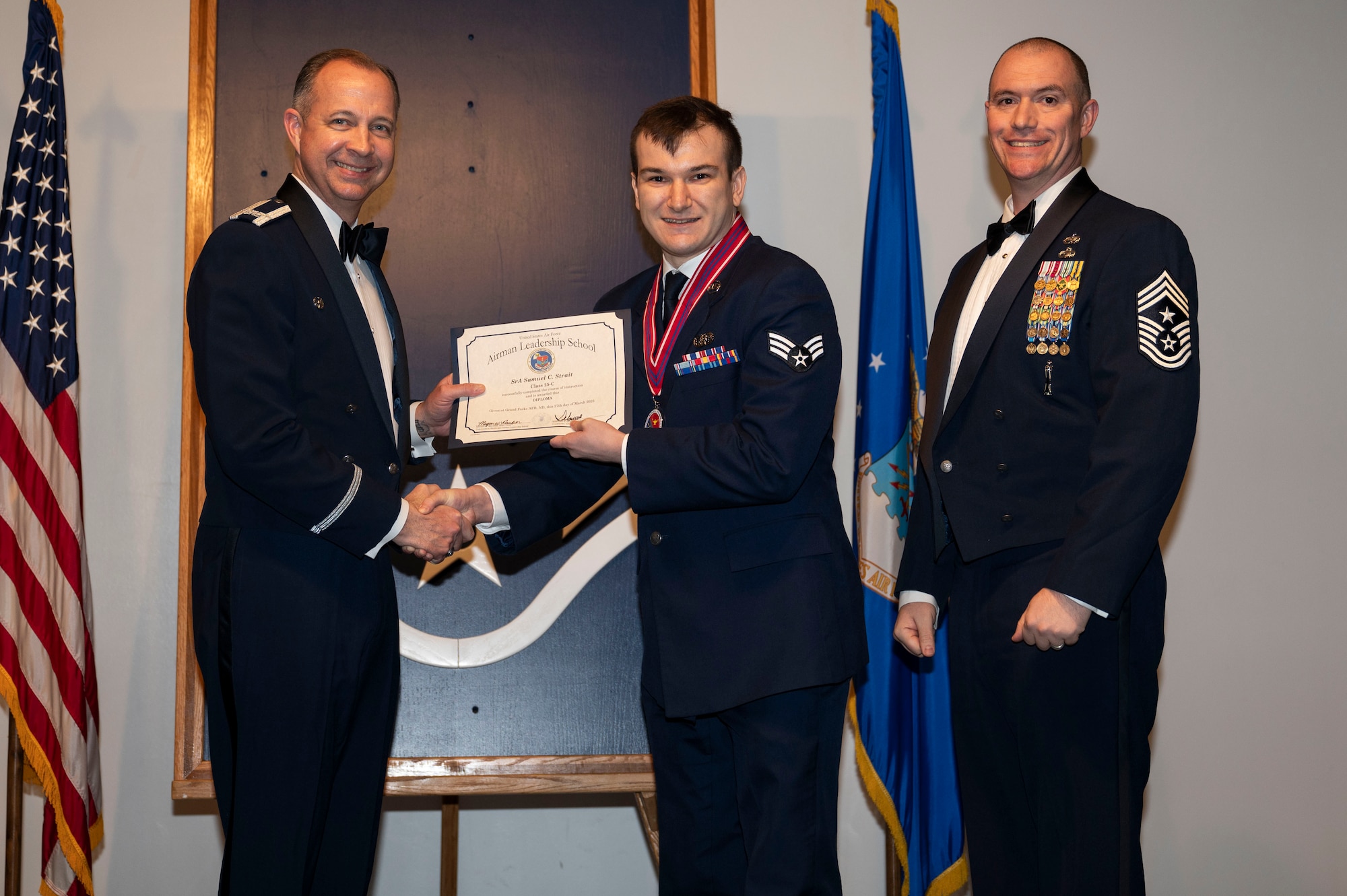 ALS class 25-C students celebrate graduation at Grand Forks AFB