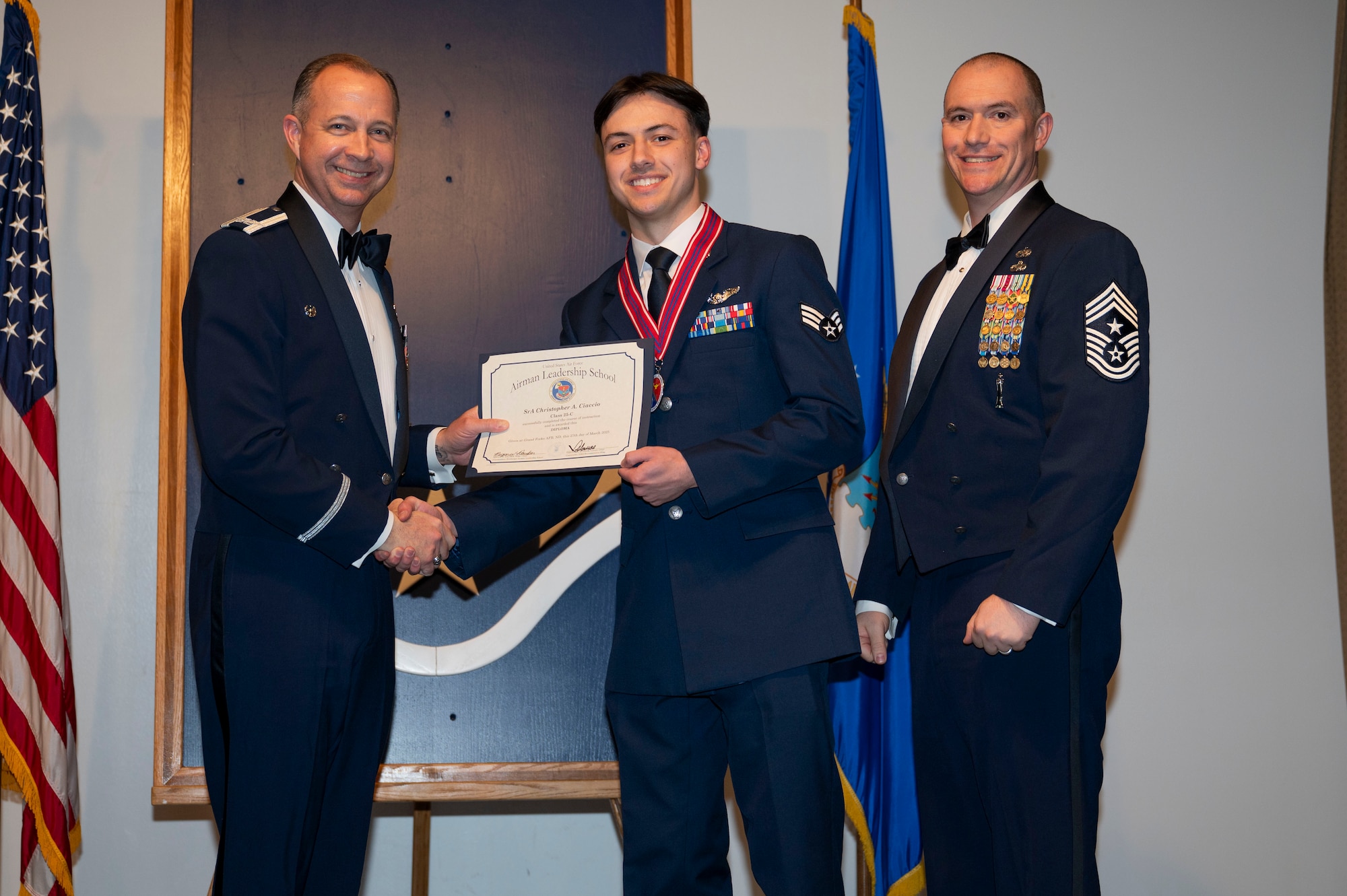 ALS class 25-C students celebrate graduation at Grand Forks AFB