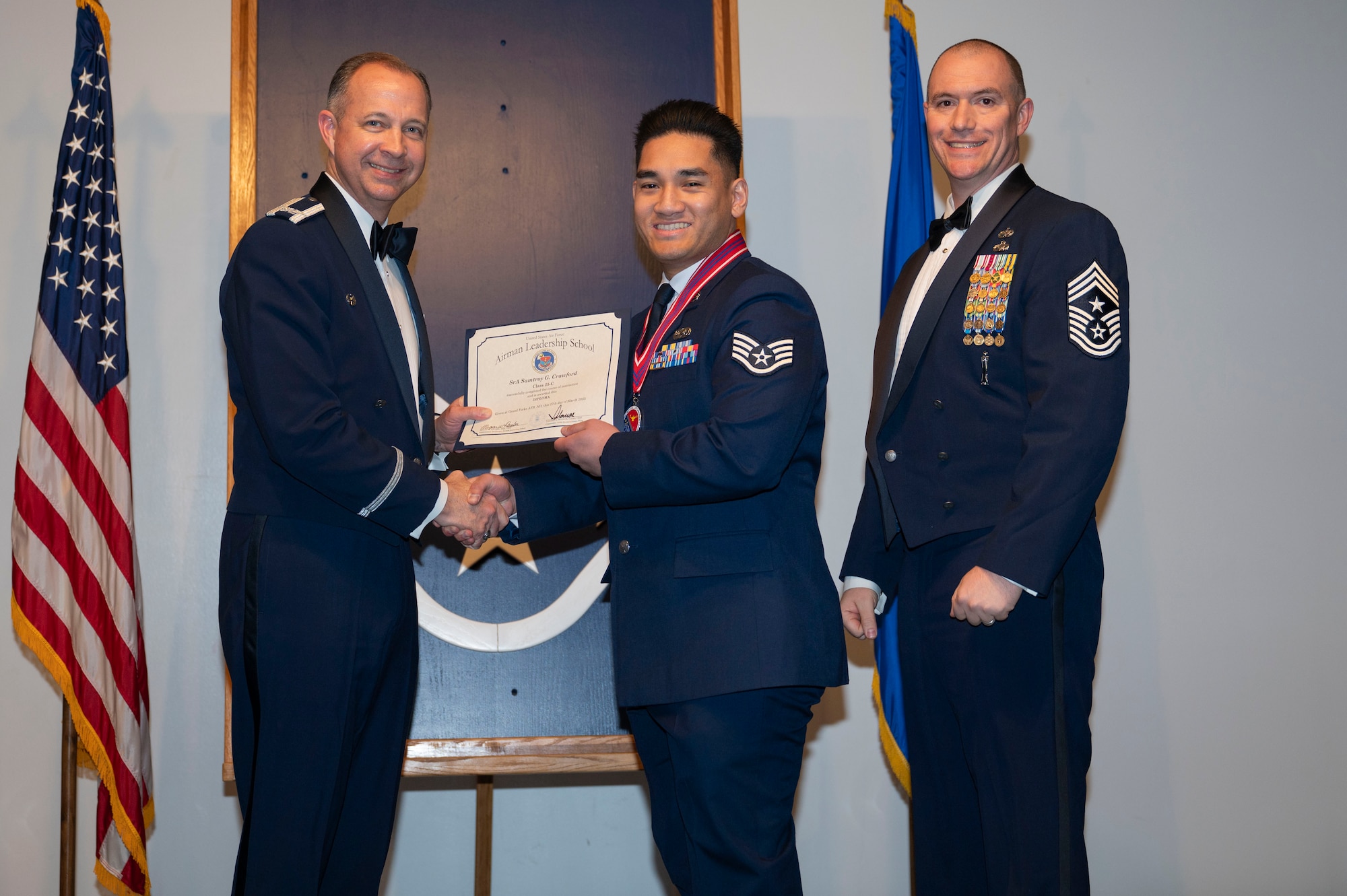 ALS class 25-C students celebrate graduation at Grand Forks AFB