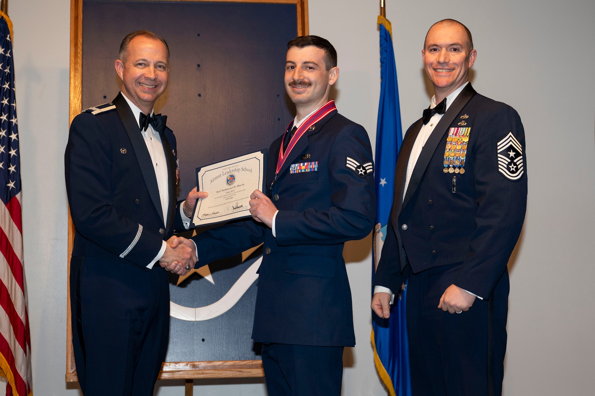ALS class 25-C students celebrate graduation at Grand Forks AFB