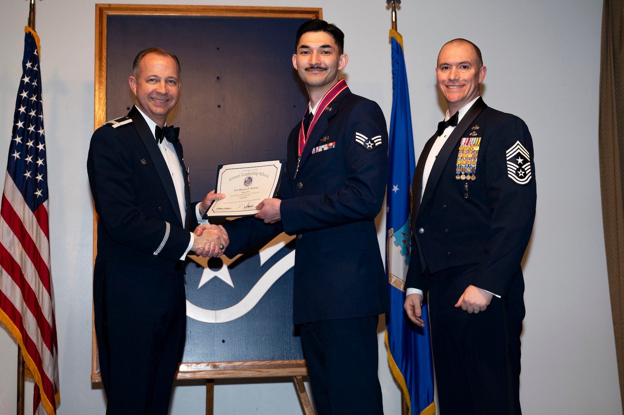 ALS class 25-C students celebrate graduation at Grand Forks AFB