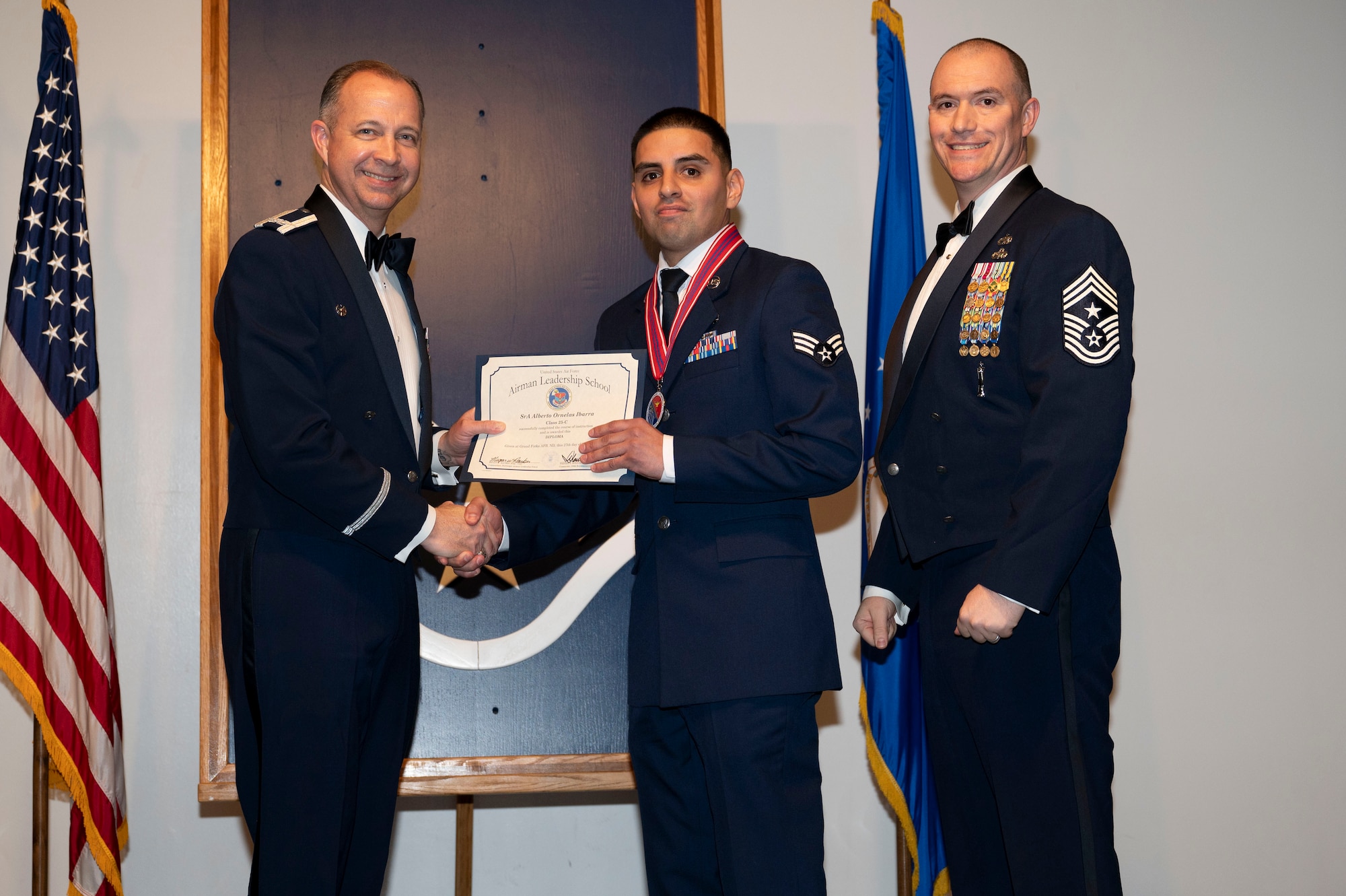 ALS class 25-C students celebrate graduation at Grand Forks AFB