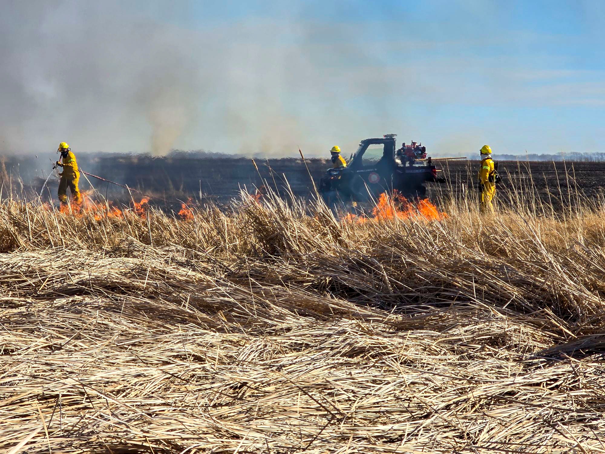 319th CES responds to three mutual aid requests, assists with local fire response