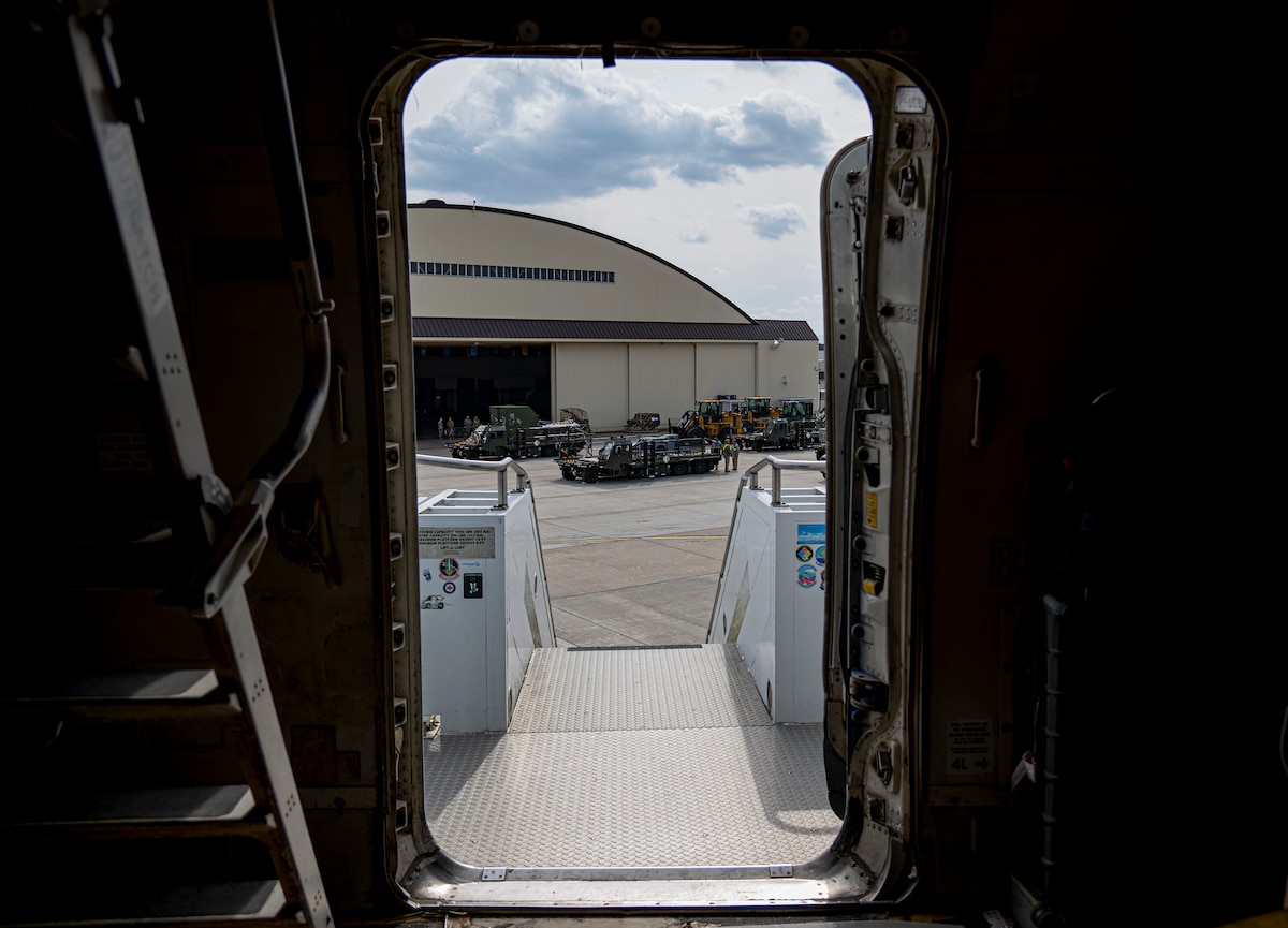 U.S. Air Force Airmen assigned to the 35th Fighter Wing standby to load cargo in preparation of Balikatan 25 at Misawa Air Base, Japan, April 1, 2025. The 35th Logistics Readiness Squadron enables rapid and efficient cargo movement, ensuring Misawa AB’s forces remain ready to project airpower across the Indo-Pacific theater. (U.S. Air Force photo by Senior Airman Brittany Russell)