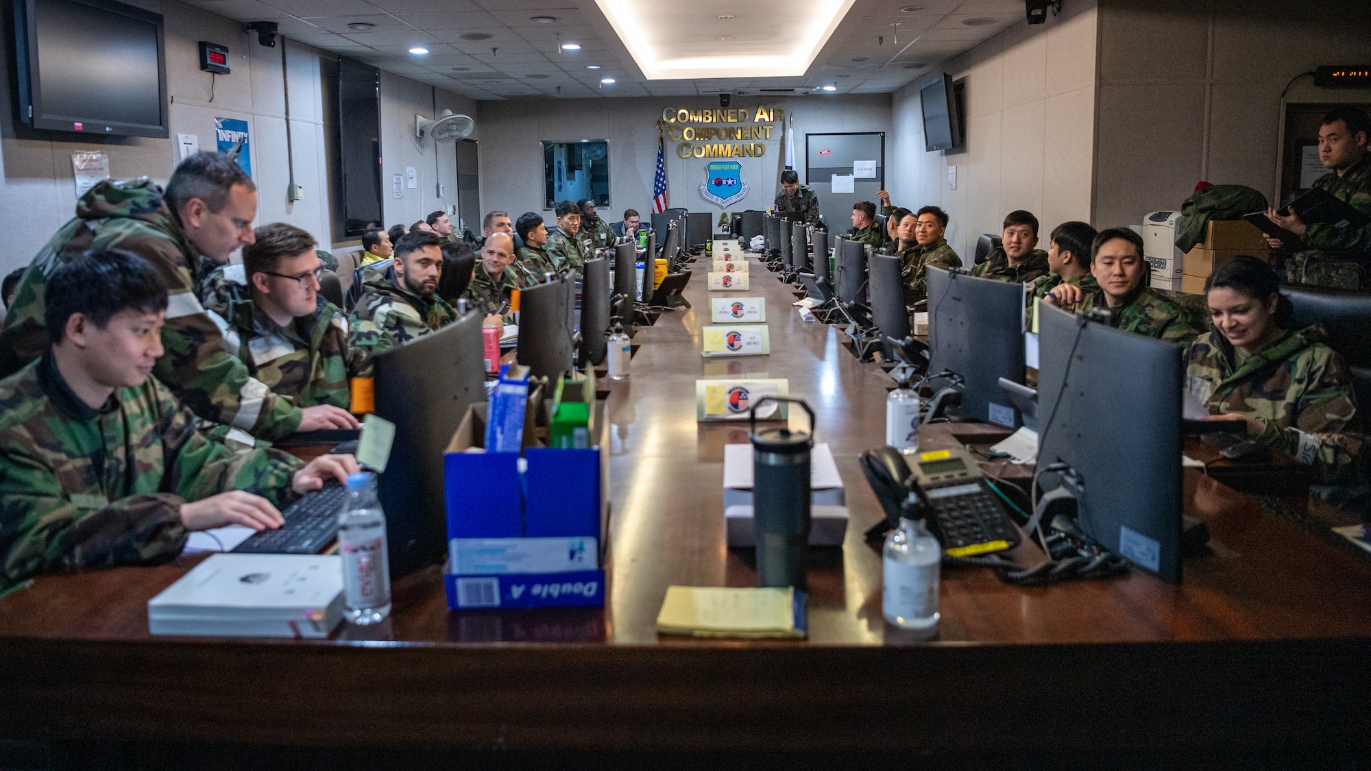 U.S. and Republic of Korea air component combined staff conduct operations during Freedom Shield 25