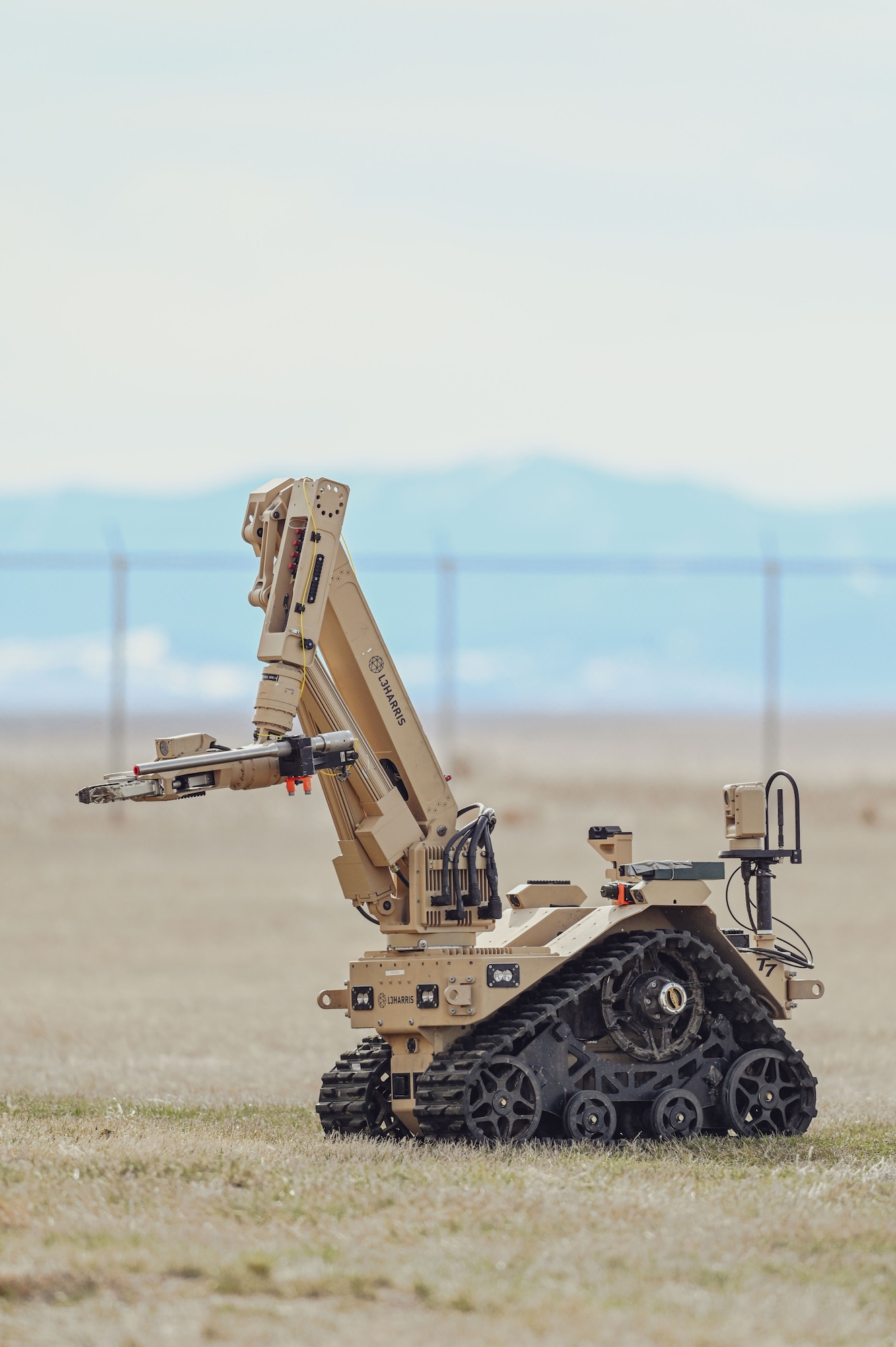 Multi-mission robotic system has armed extended