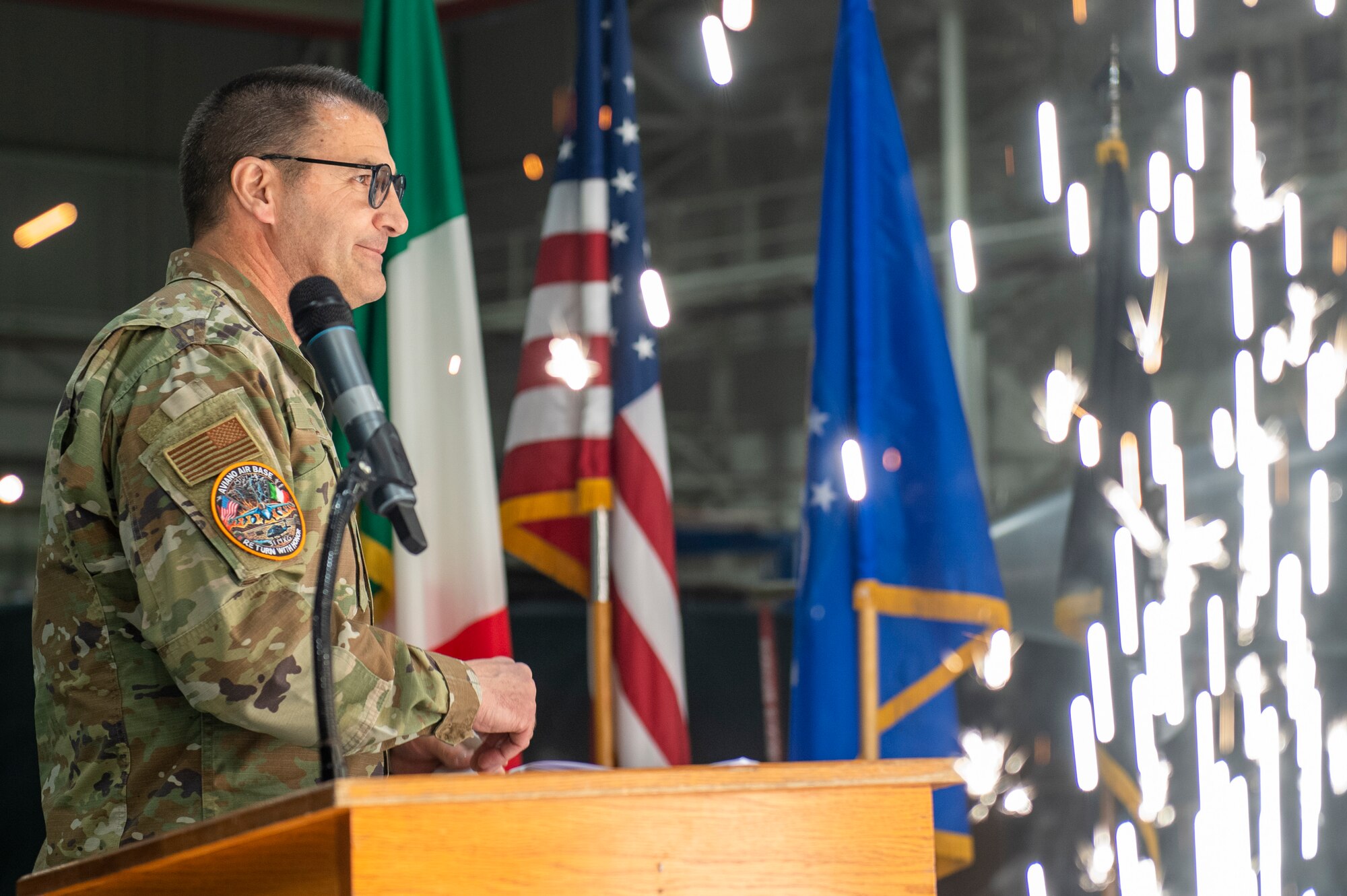 A man standing at a podium