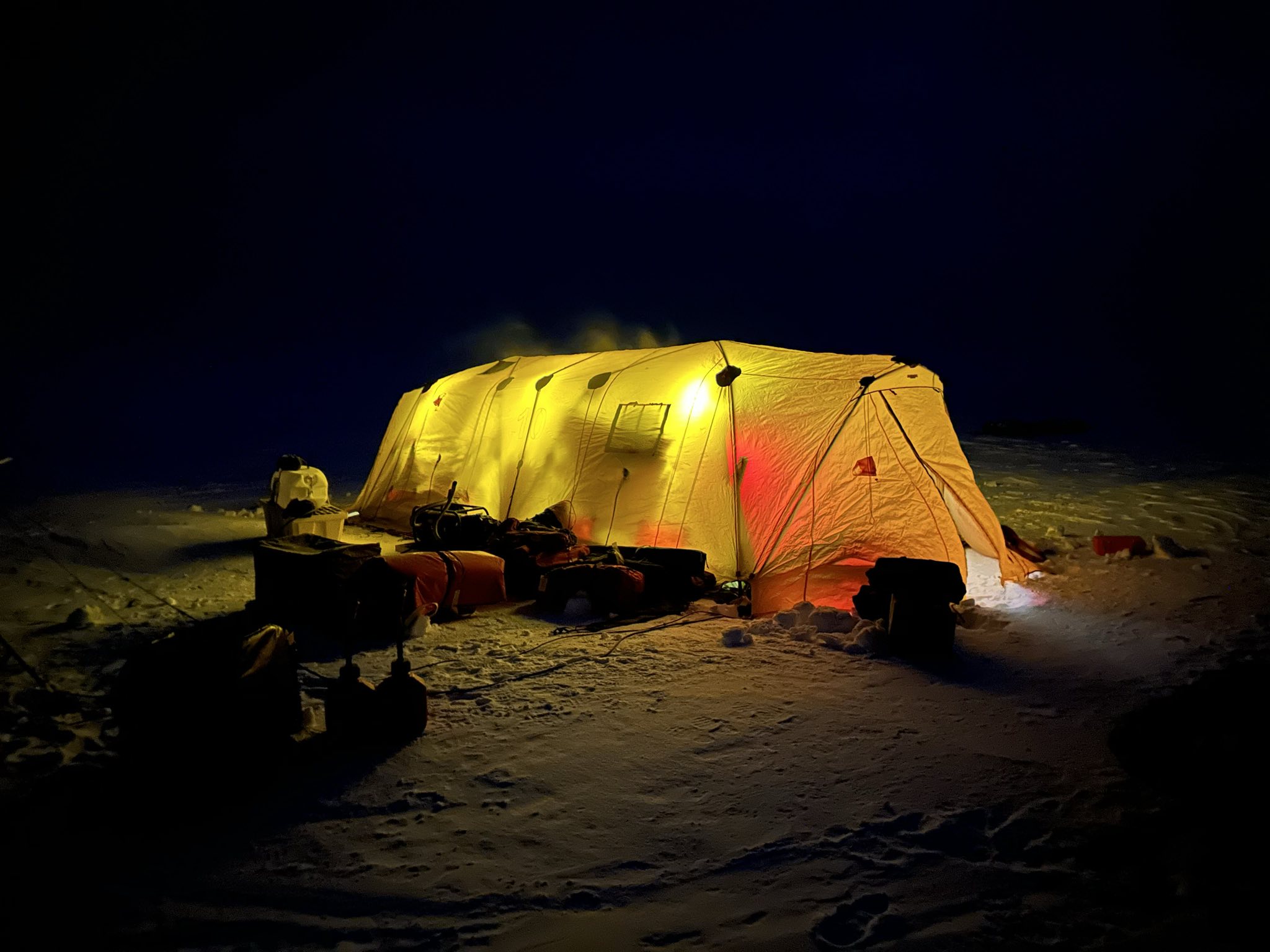 First night at Ice Camp Whale (OIC-26)