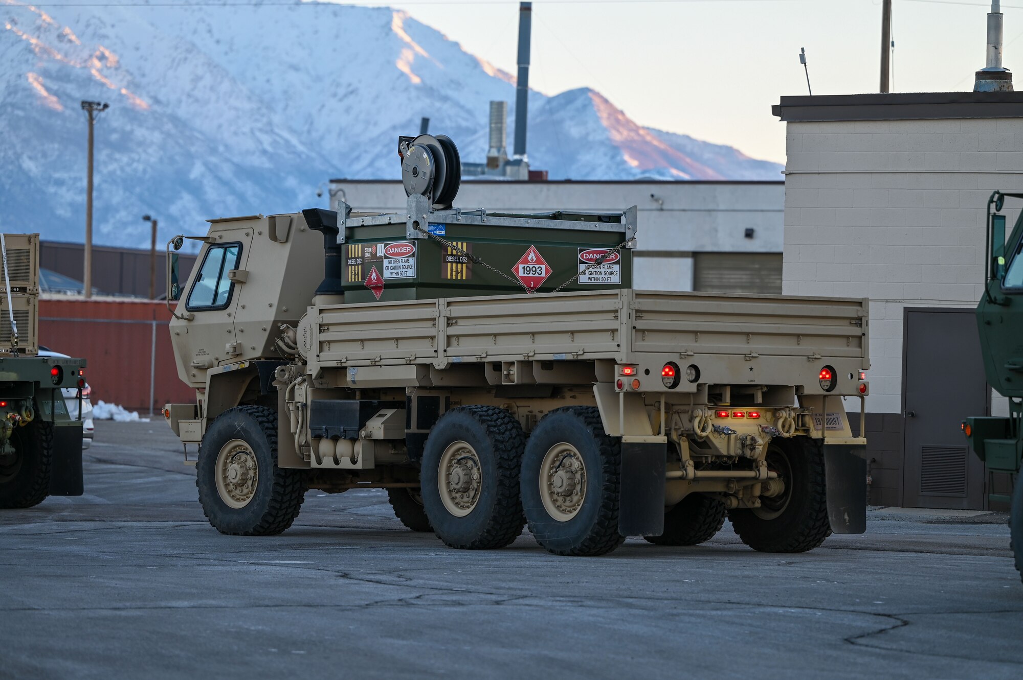 A convoy of vehicles from the 729th Air Control Squadron departs Hill Air Force Base, Utah, Jan. 15, 2025. The movement was part of a training inspection ahead of Red Flag 25-1.
(U.S. Air Force photo by Garrett N. Cole)