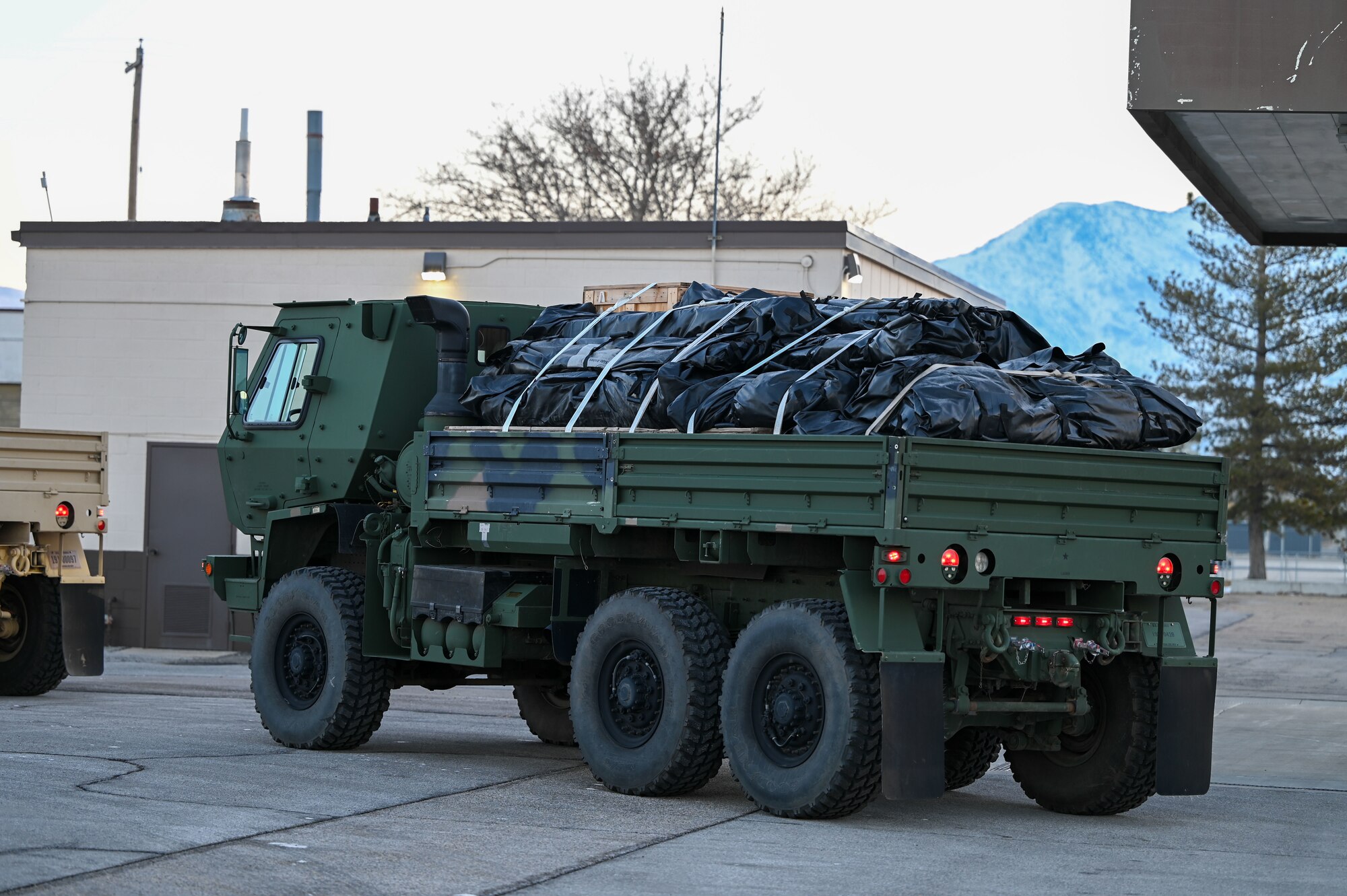 A convoy of vehicles from the 729th Air Control Squadron departs Hill Air Force Base, Utah, Jan. 15, 2025. The movement was part of a training inspection ahead of Red Flag 25-1.
(U.S. Air Force photo by Garrett N. Cole)