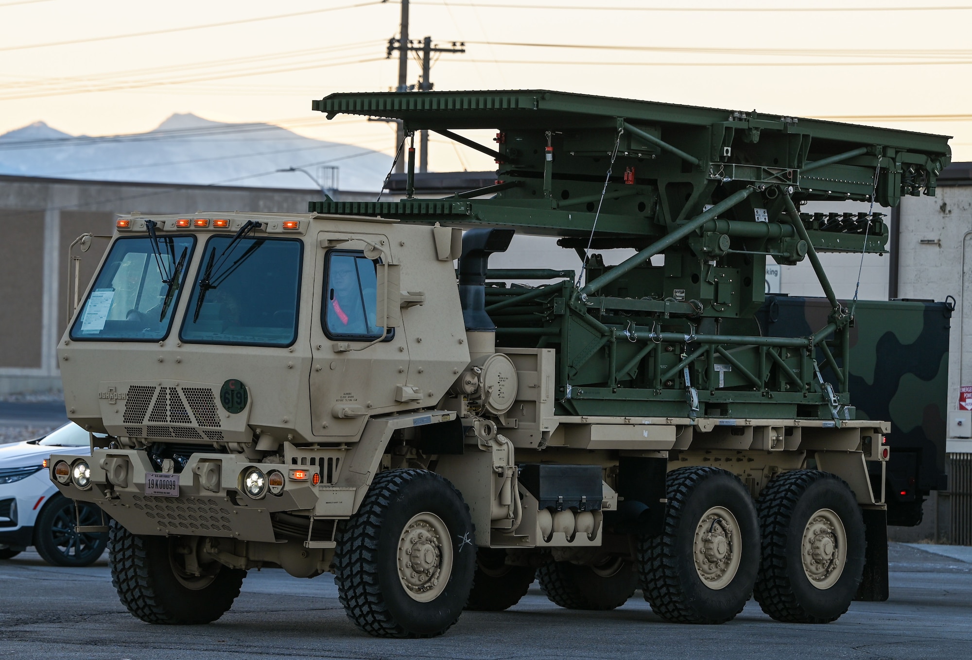 A convoy of vehicles from the 729th Air Control Squadron departs Hill Air Force Base, Utah, Jan. 15, 2025. The movement was part of a training inspection ahead of Red Flag 25-1.
(U.S. Air Force photo by Garrett N. Cole)