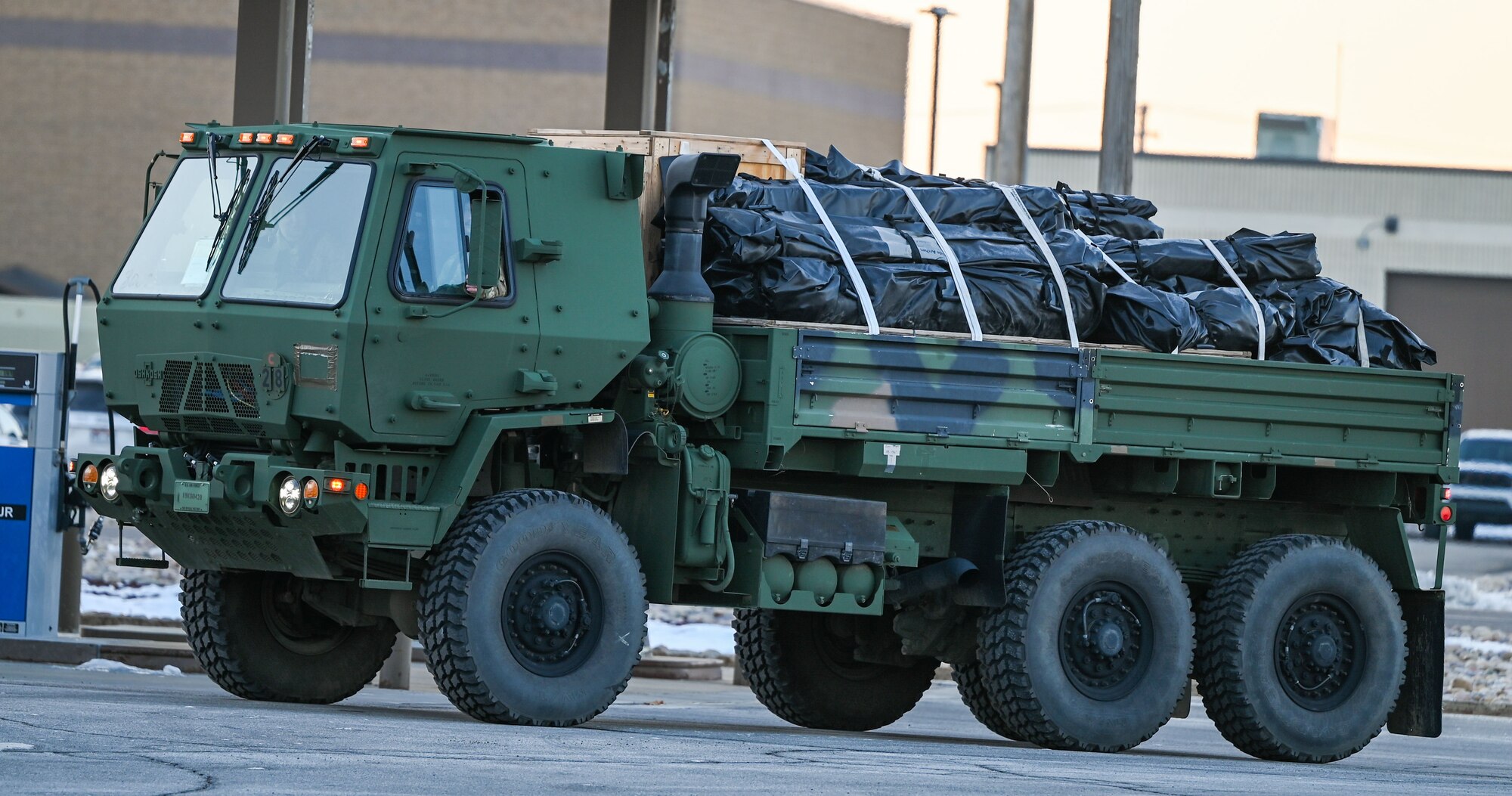 A convoy of vehicles from the 729th Air Control Squadron departs Hill Air Force Base, Utah, Jan. 15, 2025. The movement was part of a training inspection ahead of Red Flag 25-1.
(U.S. Air Force photo by Garrett N. Cole)