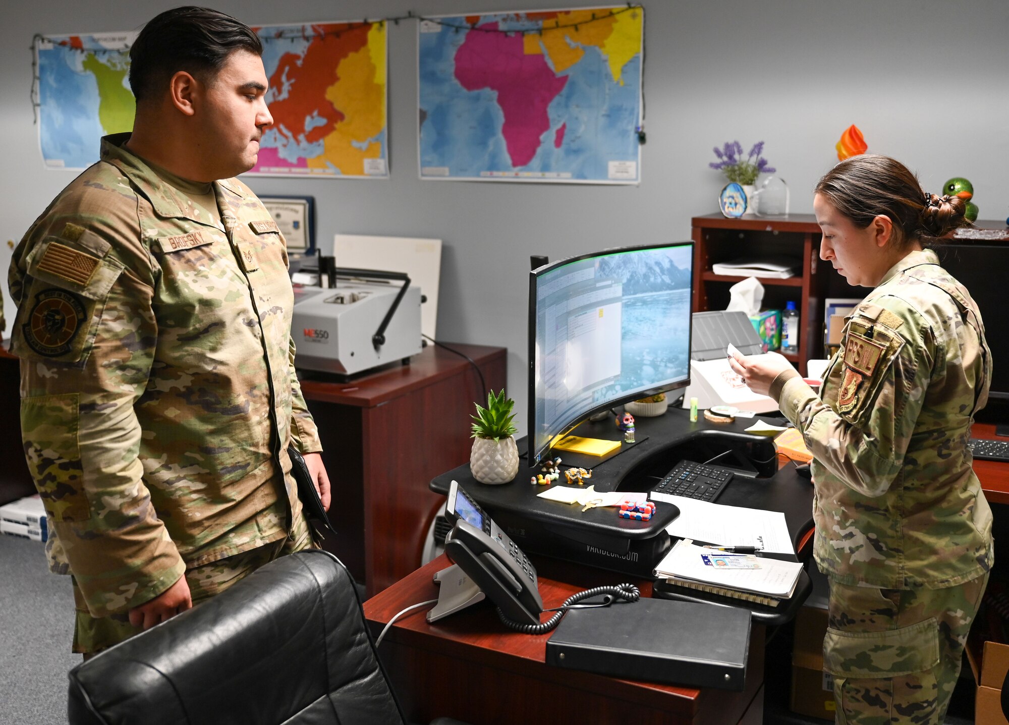 Airmen from the 729th Air Control take part a mock deployment processing line at Hill Air Force Base, Utah, Jan. 15, 2025. The squadron is conducting readiness operations in preparation for exercise Red Flag 25-1.
(U.S. Air Force photo by Garrett N. Cole)