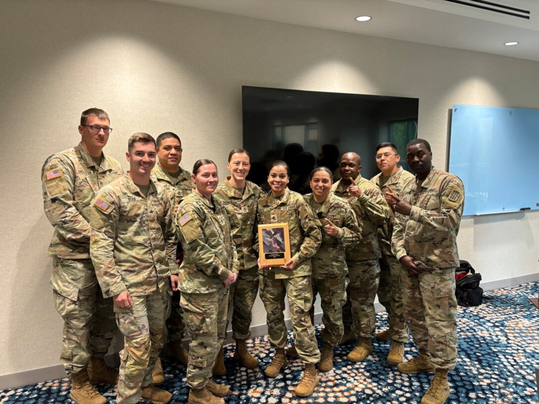 U.S. Army Soldiers within a recruiting unit being recognized for their efforts