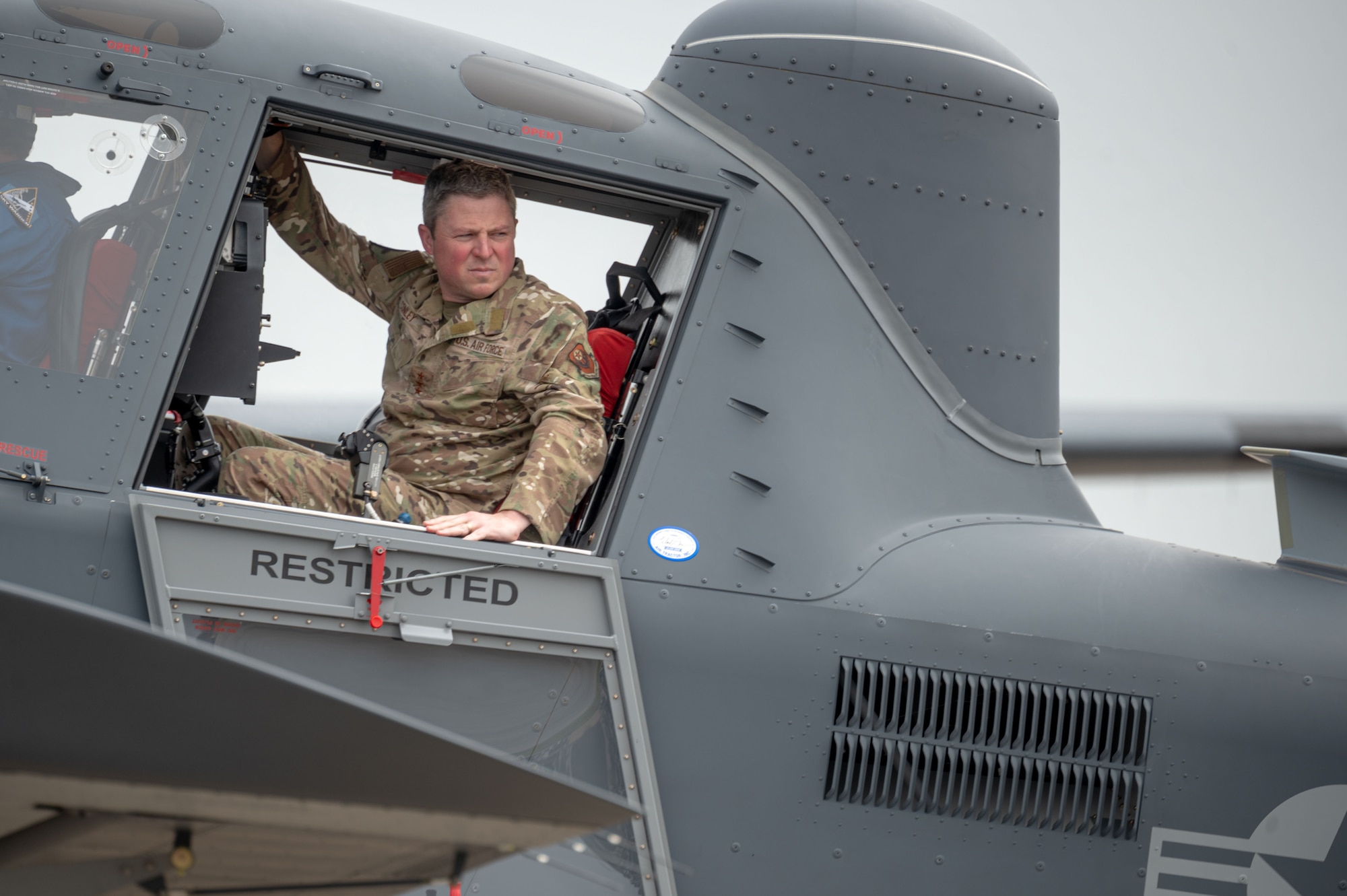 The ceremony recognized the delivery of the first missionized OA-1K Skyraider II to AFSOC.