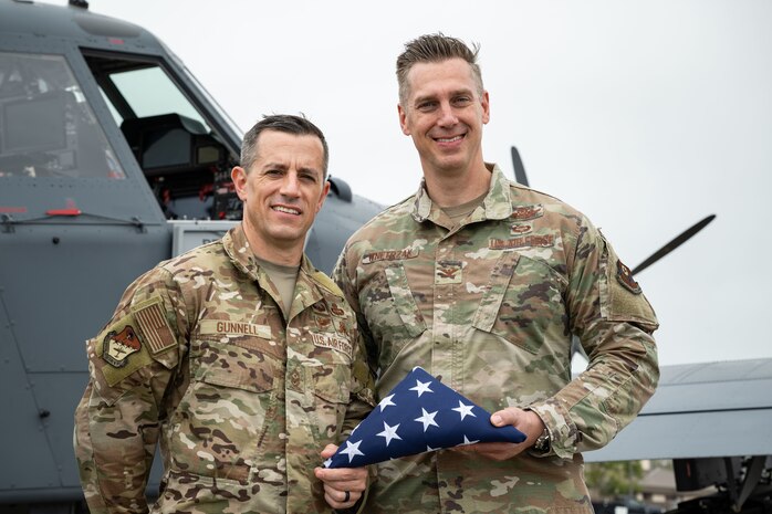The ceremony recognized the delivery of the first missionized OA-1K Skyraider II to AFSOC.
