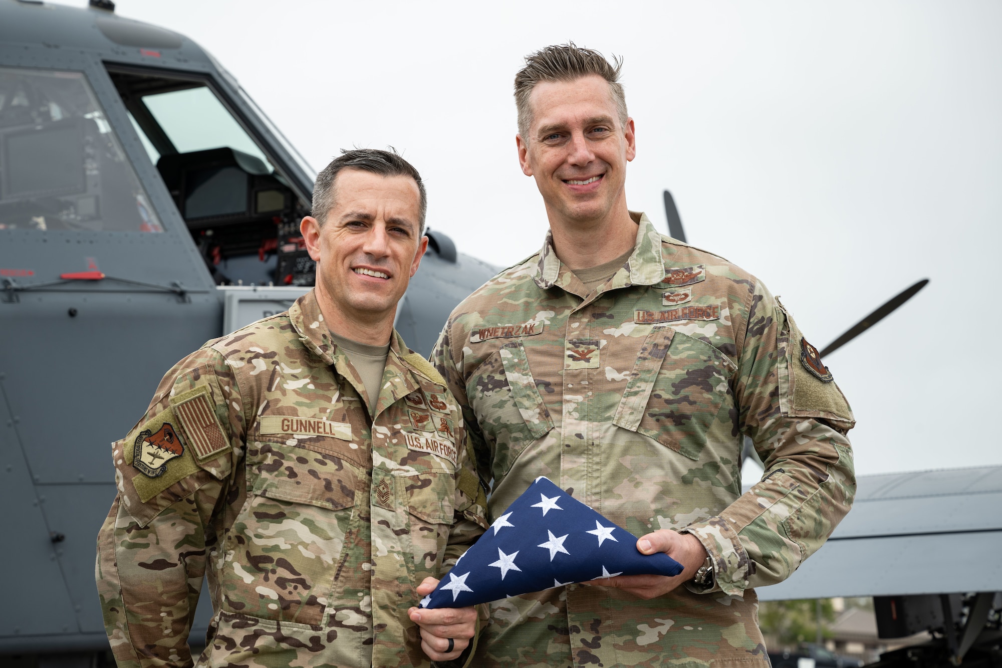 The ceremony recognized the delivery of the first missionized OA-1K Skyraider II to AFSOC.