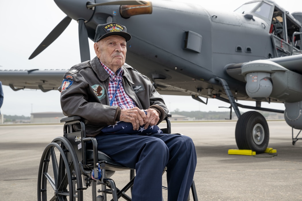 The ceremony recognized the delivery of the first missionized OA-1K Skyraider II to AFSOC.
