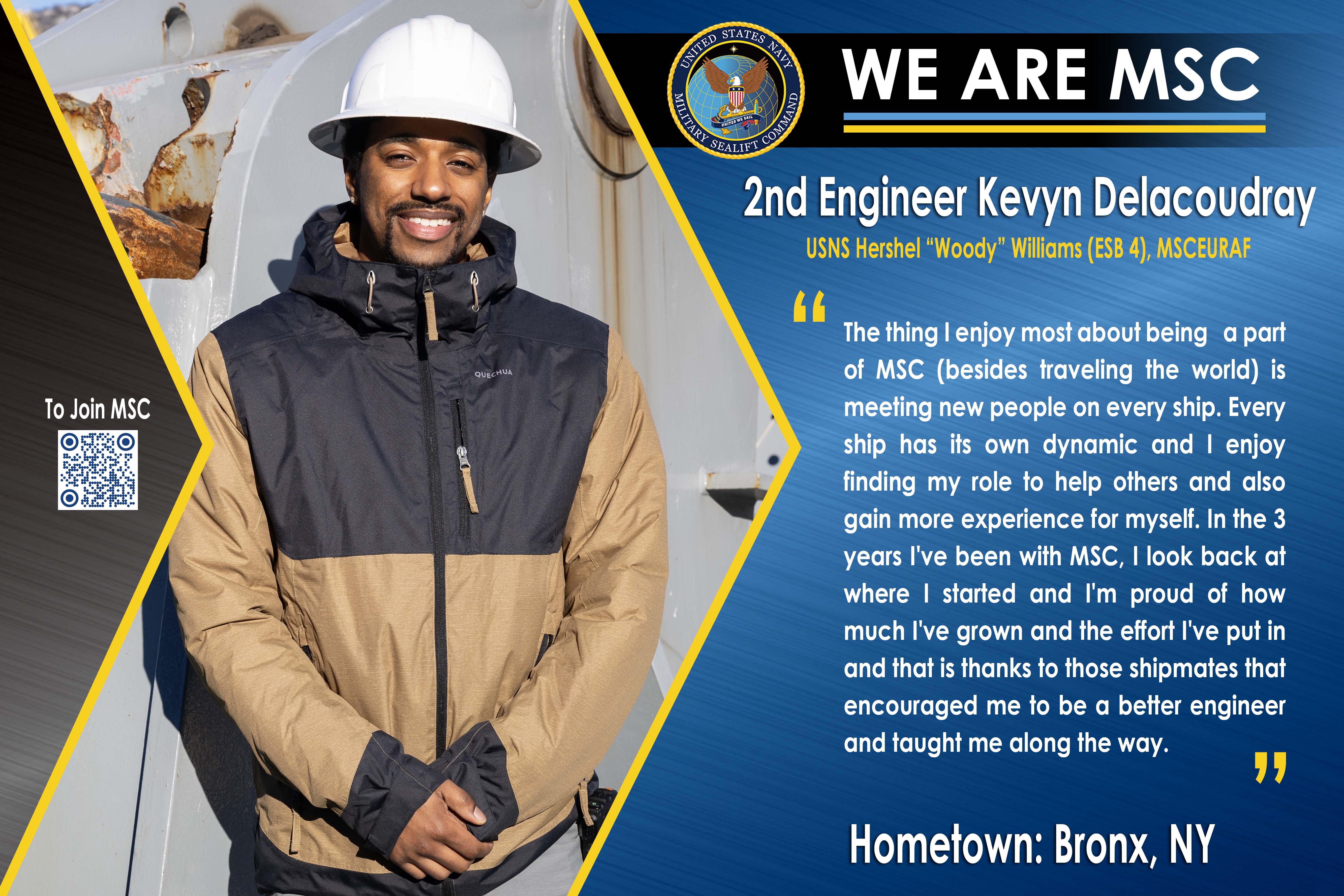 We Are MSC: 2nd Engineer Kevyn Delacoudray