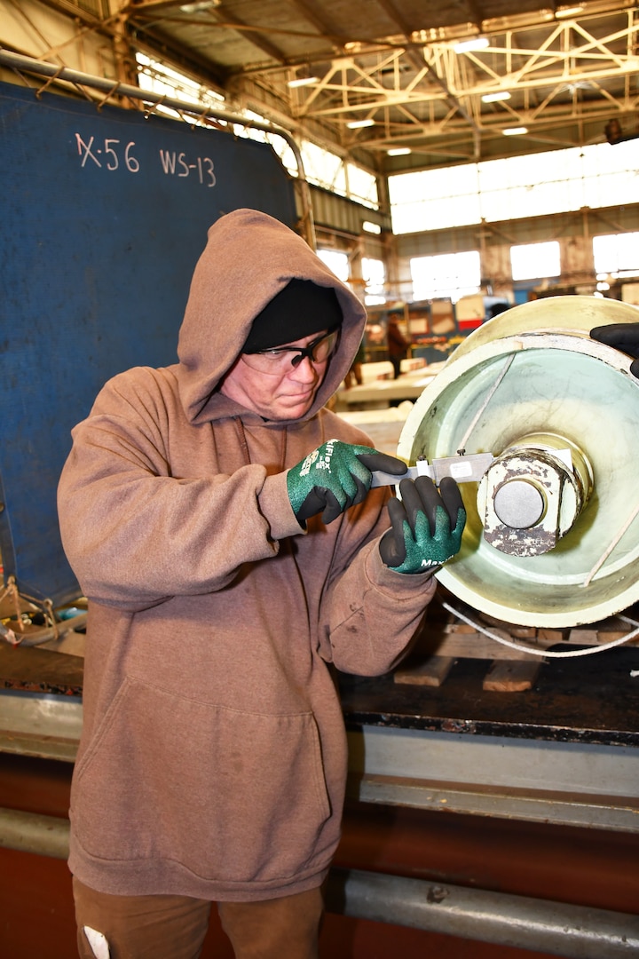 Norfolk Naval Shipyard’s Pipefitter Shop (Shop 56) Marine Pipefitter Jeremy Burrows enjoys his job because it gives him a sense of accomplishment. “I get to do my part as the Shop 56 team to return the ships to the fleet so they can do what they were built to do,” said Burrows. “Plus I like the hands-on aspect of this job, being able to fit pieces together like putting together a jigsaw puzzle. To me, that’s a lot of fun.”