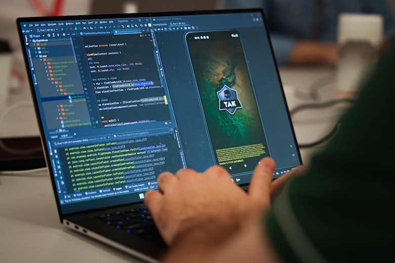 U.S. Marine Corps Capt. David Whalen, assigned to the Marine Innovation Unit (MIU), Marine Forces Reserve, works on developing a “Flight Mode” software feature at the Marine Corps Software Factory (MCSWF) in Austin, Texas, 17 - 29 March, 2025. MIU Marines are assisting MCSWF in the development and production of software solutions that address critical needs for the Marine Corps, including Flight Mode, an interface that makes it easier for pilots to receive and record digital information in flight. MIU is a Selected Marine Corps Reserve unit headquartered in Newburgh, N.Y. that accelerates the development and adoption of advanced capabilities across the Marine Corps. (U.S.Marine Corps photo by Cpl. Orion Stpierre)