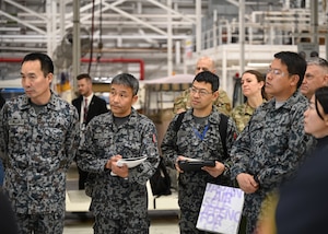 People observing a presentation