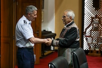 Air Force Gen. Steve Nordhaus, chief, National Guard Bureau, meets with Timor-Leste President Jose Ramos-Horta, Dili, Timor-Leste, April 3, 2025.