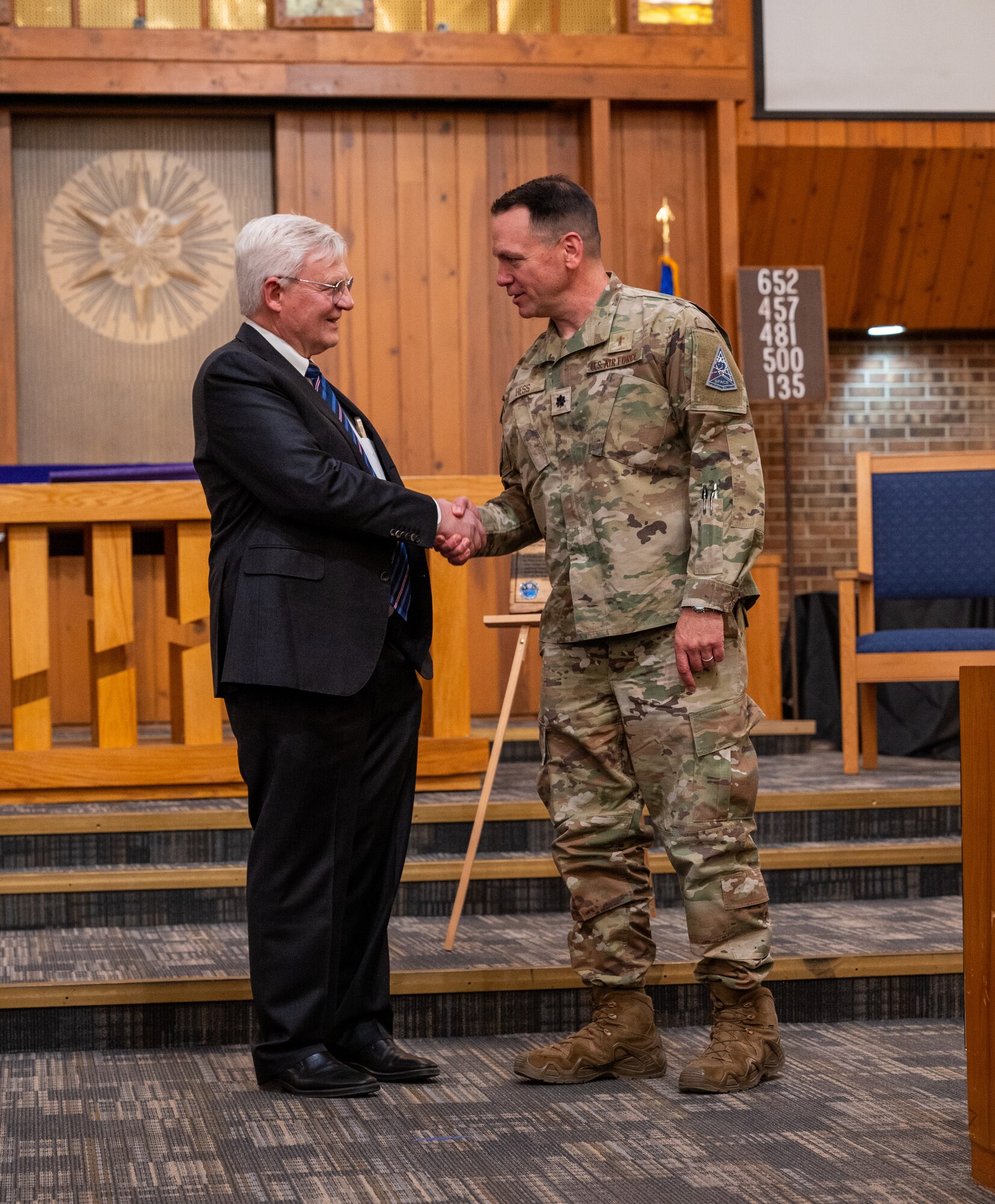 Two men shaking hands