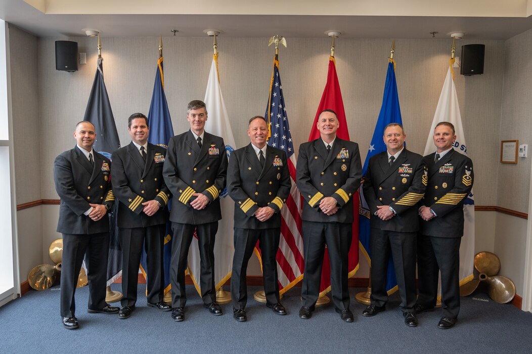 Rear Adm. Jeffrey Czerewko, NETC CO, joins the official party during Recruit Training Command's Pass in Review. Annually, 40,000+ recruits train at the Navy's only boot camp, forging future Sailors.