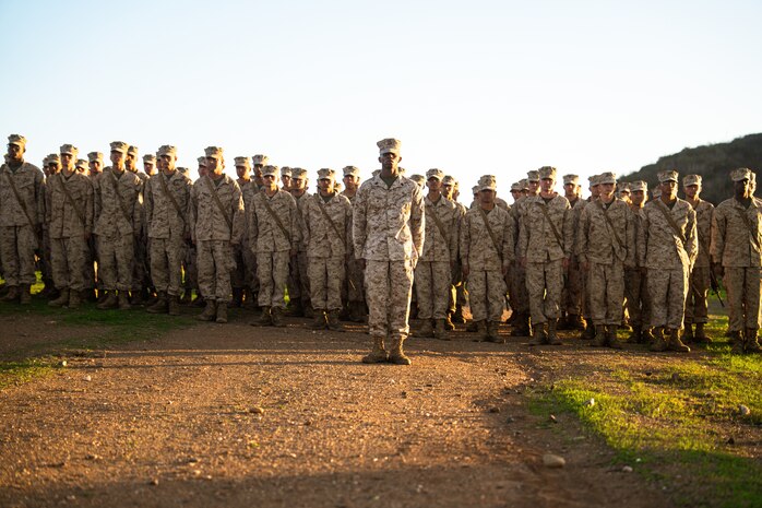 Delta Company Eagle, Globe, and Anchor Ceremony