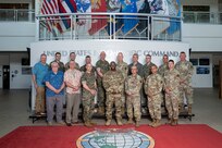 Members of the U.S Army War College Joint Warfighting Program visit U.S. Indo-Pacific Command headquarters on Camp H.M. Smith in Honolulu, April 7, 2025.