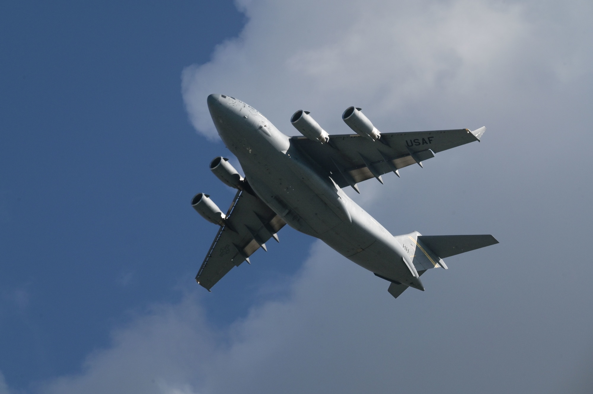 C-17 flying.