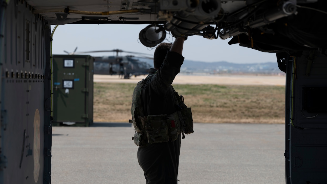 A pilot performs preflight checks