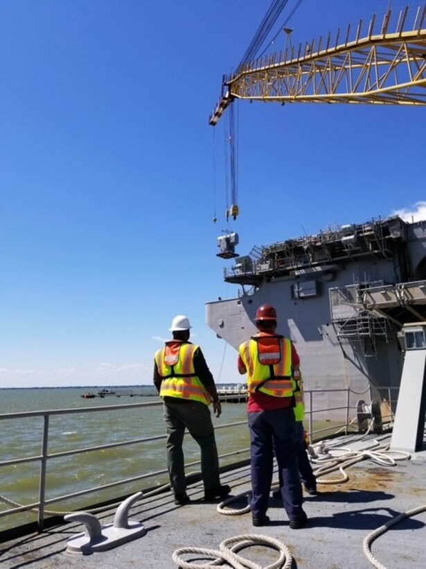 Photo of RAM launcher on a ship