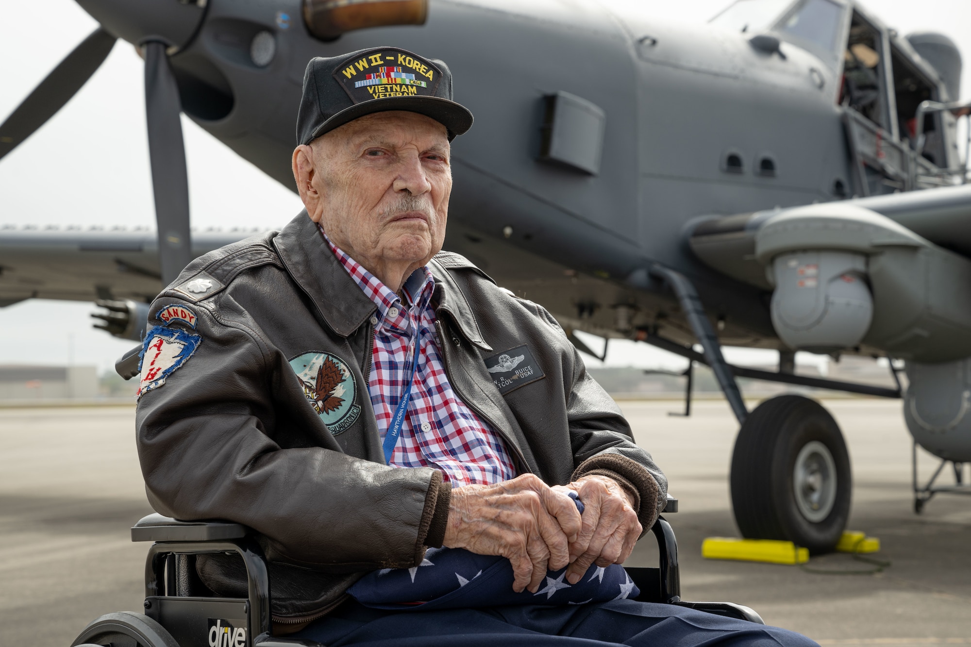 Buice piloted the A-1 Skyraider during the Vietnam War until the day he was shot down in July 1968.