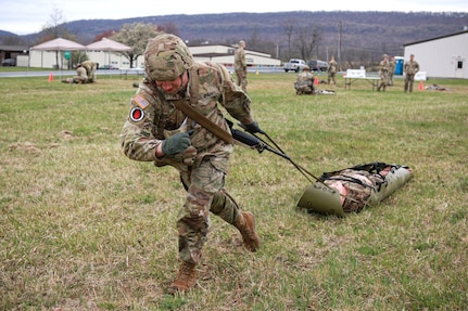 U.S. Army and Lithuanian service members competed in the Pennsylvania Army National Guard’s state-level best warrior competition at Fort Indiantown Gap, Pa. April 3–6, 2025. (U.S. Army National Guard photo by Sgt. 1st Class Shane Smith)