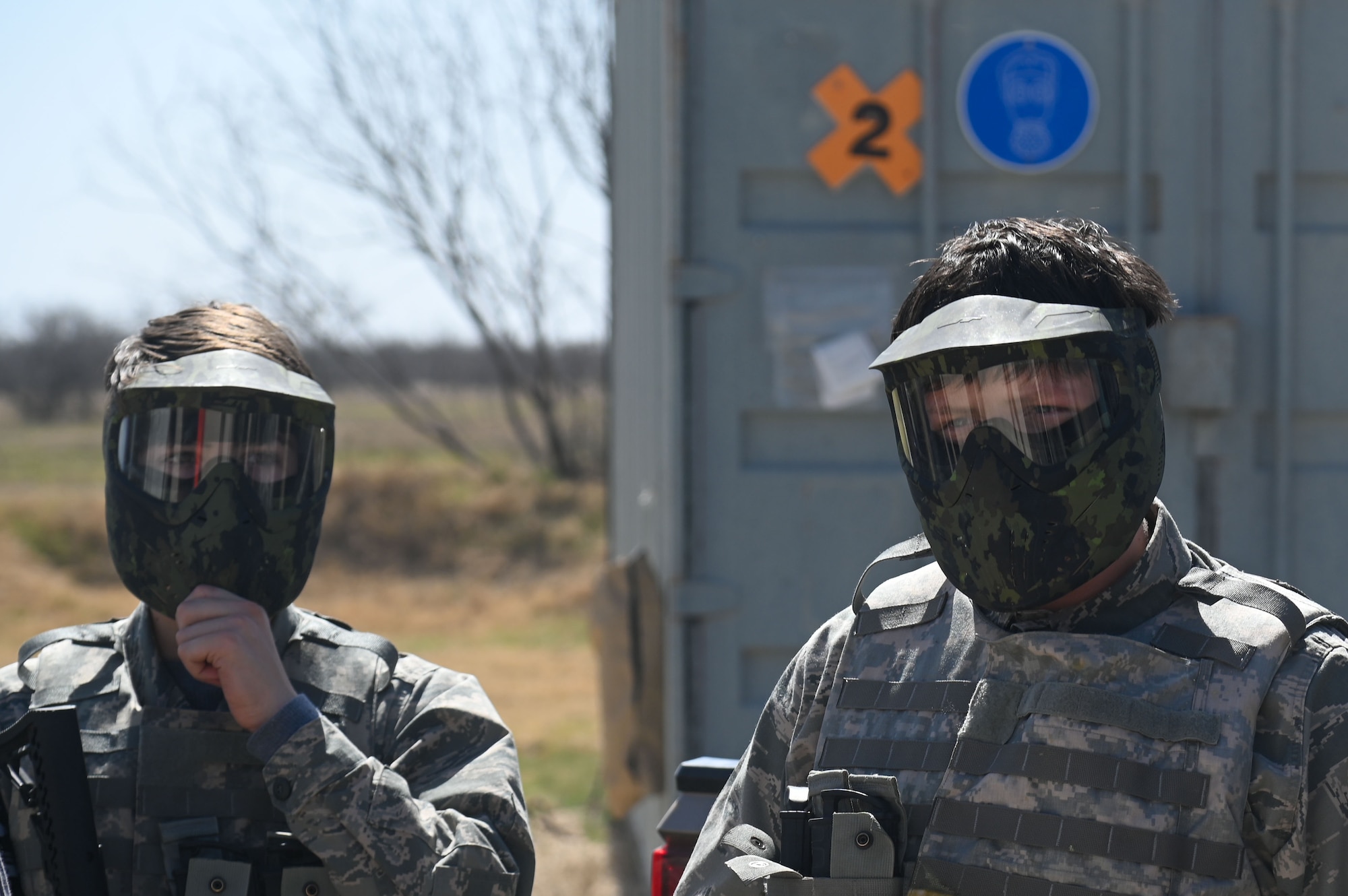 Central High School Air Force Junior ROTC cadets participate in a field training exercise at Goodfellow Air Force Base, Texas, March 7, 2025. The AFJROTC's mission is to develop citizens of character. To instill values of citizenship, service to the United States, personal responsibility and a sense of accomplishment. (U.S. Air Force photo by Airman 1st Class James Salellas)