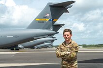 A photo of an Airman on the flight line.