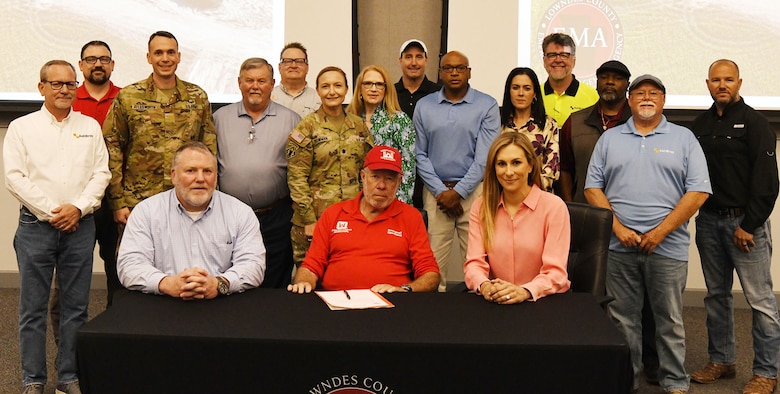 Unifying in the partnership, the U.S. Army Corps of Engineers, Savannah District representatives and several other local and government officials who supported the debris mission attended a signing April 7, 2025, in Valdosta, Georgia, signifying the completion of the Hurricane Helene Debris Mission in Georgia.