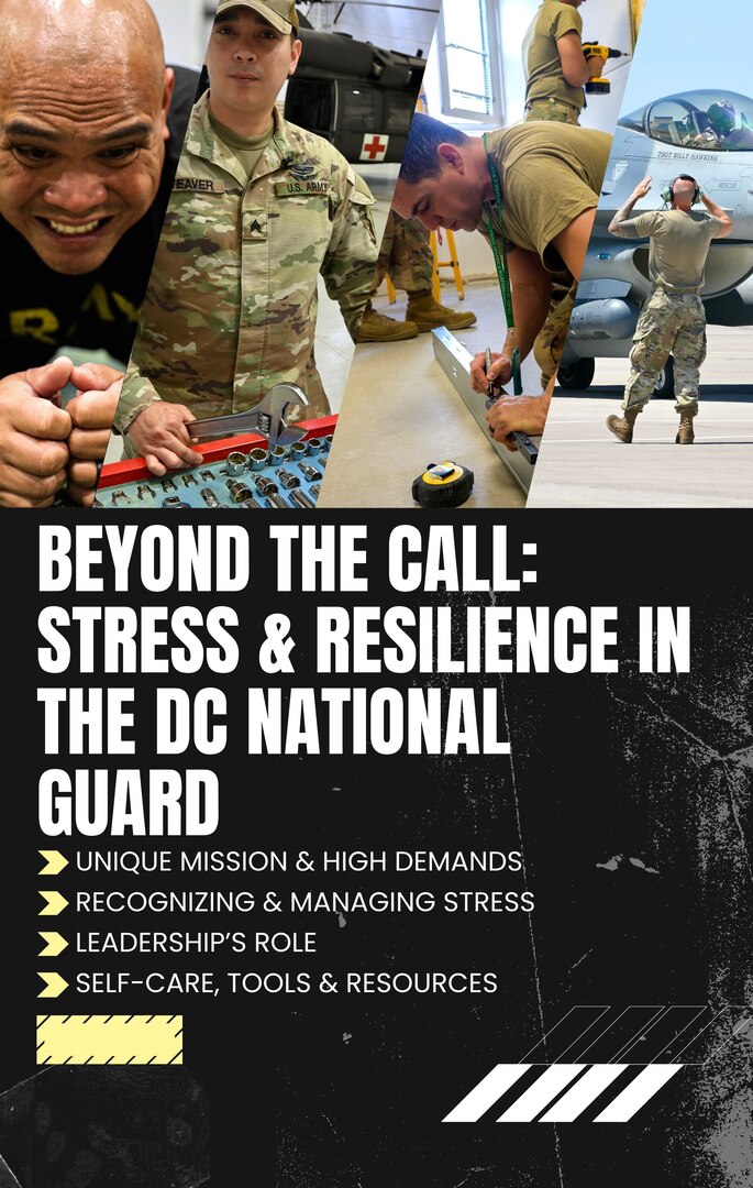 Serving in the DC National Guard is both an honor and a responsibility. Our mission, unity of purpose, and readiness extends both to our Nation and communities. However, the challenges faced by DC Guardsmen are unique compared to those in other states and territories, requiring a focused approach to resilience and well-being.