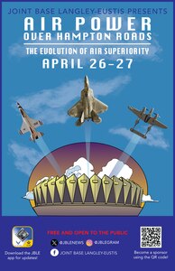 A flyer promoting the Air Show at Joint Base Langley-Eustis. (U.S. Air Force graphic by Airman 1st Class Skylar Ellis)