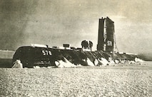 USS Skate (SSN 578) surfaces for the first time at the North Pole on March 17, 1959.