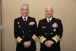 Acting Chief of Naval Operations Adm. James Kilby meets with Chief of Staff of the Spanish Navy, Admiral Antonio Piñeiro Sánchez during the Sea-Air-Space 2025 maritime exposition at the Gaylord National Convention Center, National Harbor, Maryland, April 7, 2025.